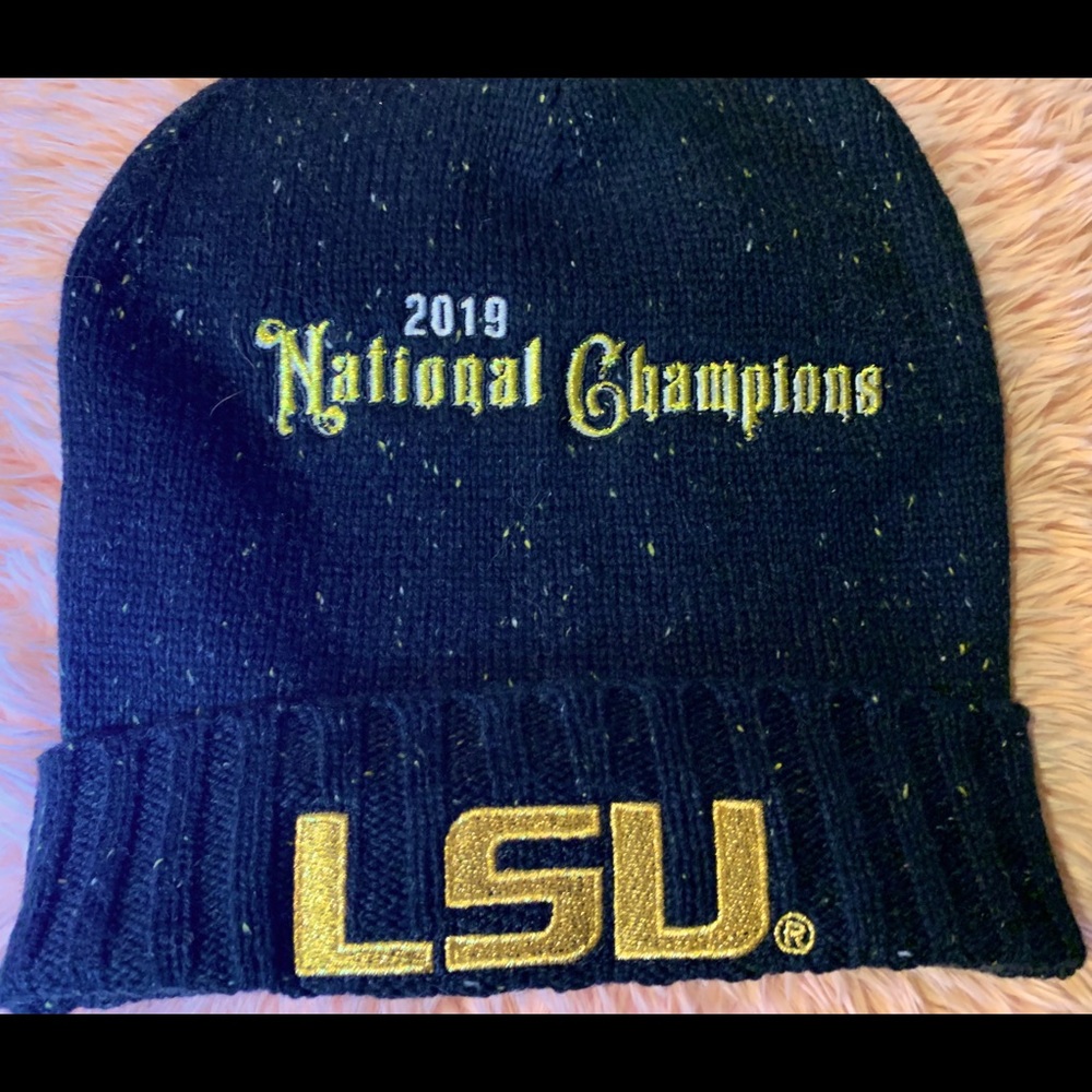 Gold speckled black Champions of 2019 LSU